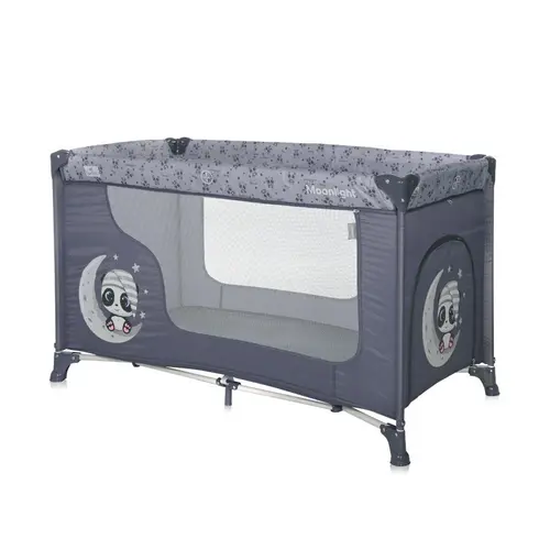 Patut pliabil Lorelli, Moonlight, 1 nivel, Cool Grey Pandas