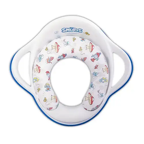 Reductor moale pentru toaleta Lorelli Strumfi White, cu manere