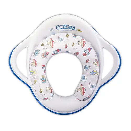 Reductor moale pentru toaleta Lorelli Strumfi White, cu manere