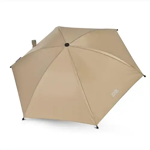 Umbrela pentru carucior Lorelli Shady, cu factor de protectie 50+, potrivire cu majoritatea carucioarelor, sistem de prindere reglabil, brat flexibil, material impermeabil, Bej