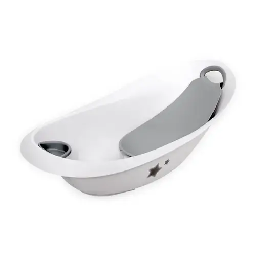 Set cadita cu reductor si suport accesorii Lorelli Luxe Stars Peppa Nordic White, detasabile
