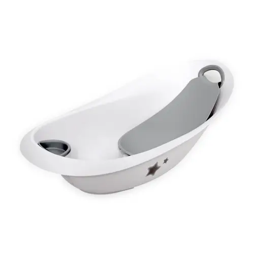 Set cadita cu reductor si suport accesorii Lorelli Luxe Stars Peppa Nordic White, detasabile
