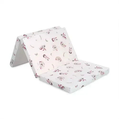 Saltea pliabila de voiaj Lorelli Beige, 60 x 120 x 5 cm, spuma elastica non alergica si non-toxica, husa detasabila si lavabila, pliere compacta, geanta transport