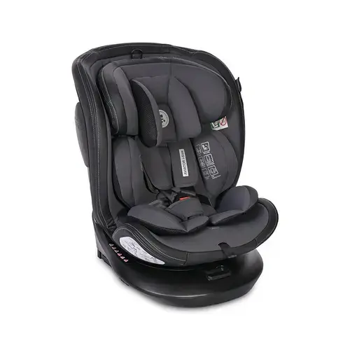 Scaun auto pentru copii Lorelli Aviator Isofix Grey,  i-Size, 0 Luni-12 Ani, 40-150 cm, certificat R129, baza rotativa 360 grade, reglabil, sistem protectie impact lateral, sistem antibasculare