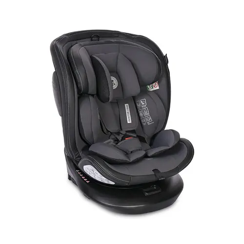 Scaun auto pentru copii Lorelli Aviator Isofix Grey,  i-Size, 0 Luni-12 Ani, 40-150 cm, certificat R129, baza rotativa 360 grade, reglabil, sistem protectie impact lateral, sistem antibasculare