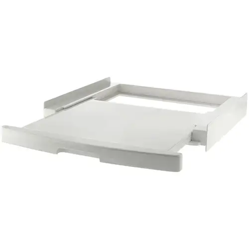 Kit de suprapunere pentru masina de spalat si uscator Candy WSK1110U, 47-62 cm, Raft retractabil, Dimensiune reglabila, Alb