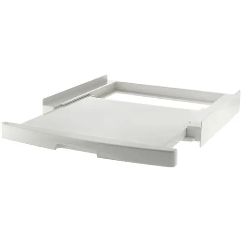Kit de suprapunere pentru masina de spalat si uscator Candy WSK1110U, 47-62 cm, Raft retractabil, Dimensiune reglabila, Alb
