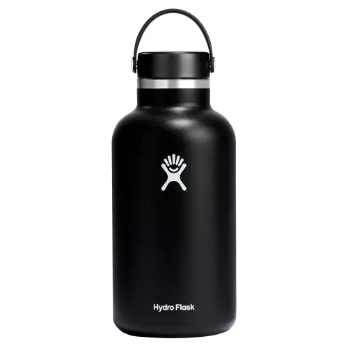 Sticla termos Hydro Flask Wide Mouth Black, inox, 1.9L