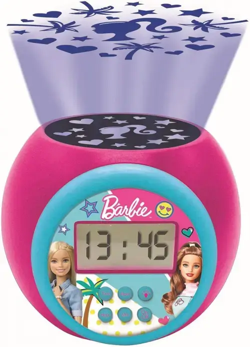 Ceas desteptator cu proiector, BARBIE