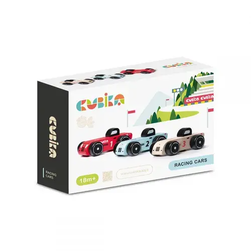 Jucarie din lemn Cubika Racing Cars