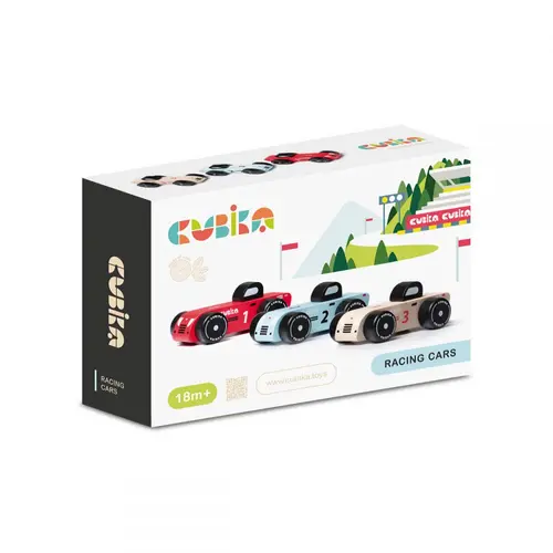 Jucarie din lemn Cubika Racing Cars