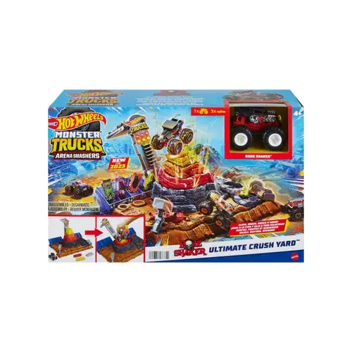 Set de joaca Hot Wheels Monster Trucks Arena Smashers - Bone Shaker Ultimate Crush Yard