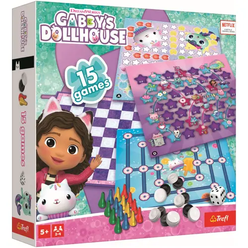 Set 15 jocuri clasice Trefl, Gabby's Dollhouse