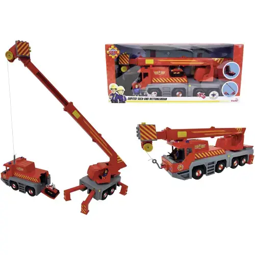Vehicul cu macara de salvare Fireman Sam, 2 in 1, cu sunete