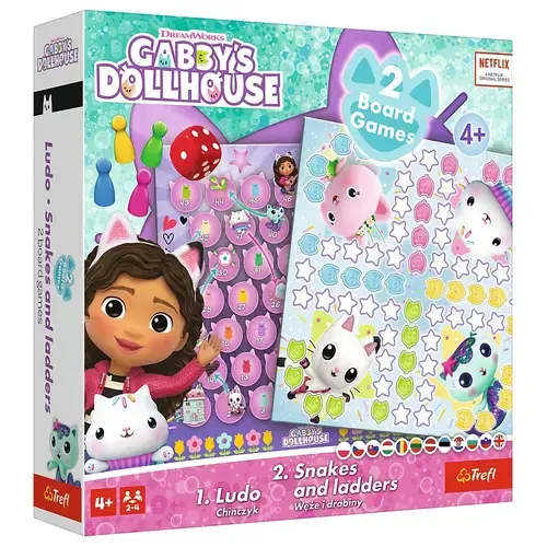 Joc Trefl Gabby' s Dollhouse 2 in 1 - Ludo si Serpisori Scari