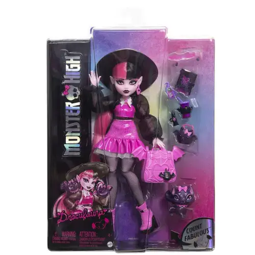 Papusa Monster High - Draculaura si Animalutul Count Fabulous