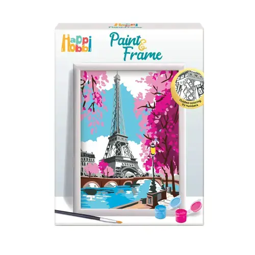 Set pentru desen HappiHobbi - Picteaza & Inrameaza, Spring in Paris
