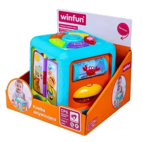 Cub senzorial Smily Play, Lumini si Sunete, Multicolor, 20x19x18.5cm