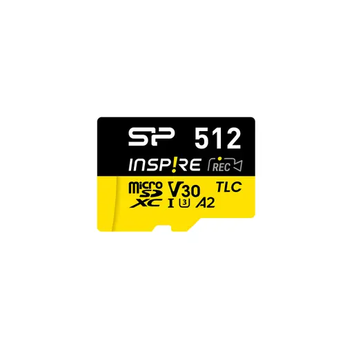 Card memorie Silicon Power Inspire, 512GB, microSDXC, UHS-I U3, A2, V30, 4K, TLC
