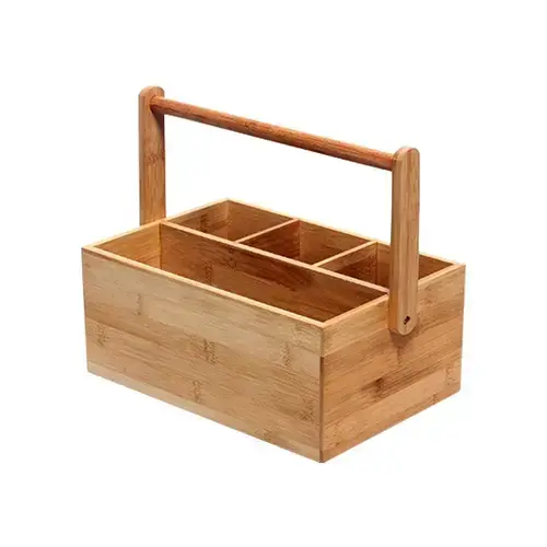 Suport tacamuri si condimente 30 x 21 cm, bambus - Zokura