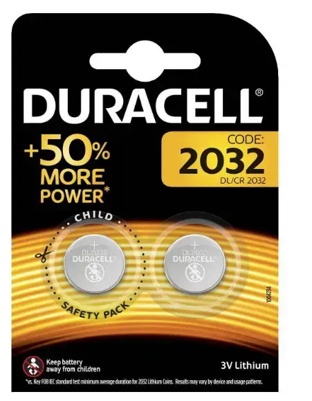 Baterie Duracell specialitati lithiu CR2032, 2buc
