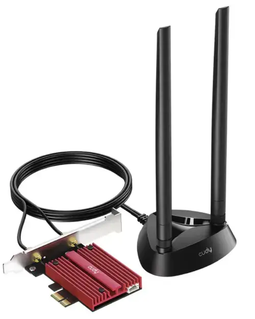 Placa de retea Cudy WE9300S, BE9300, Tri-Band, Wi-Fi 7, PCIe, Bluetooth 5.4