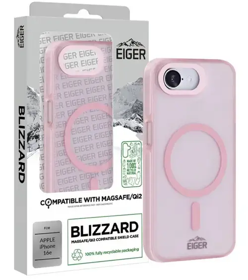 Husa Eiger Blizzard Magsafe GRS iPhone 16e, Roz