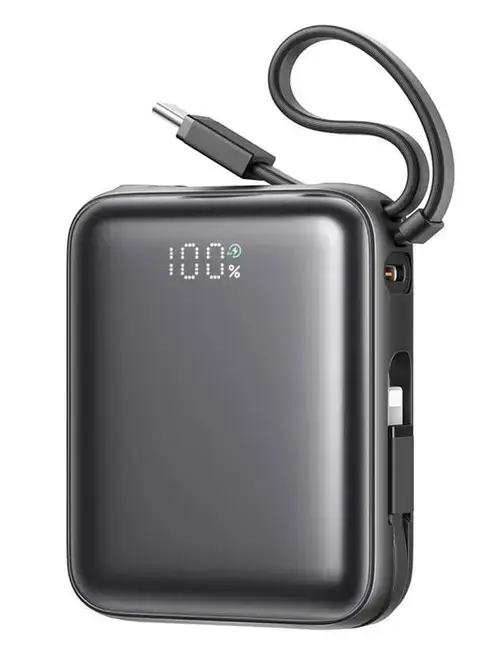 Baterie Externa Joyroom JR-PBF27, 10000mAh, 22.5W, PD, 1 x Lightning - 2 x USB-C, Neagra