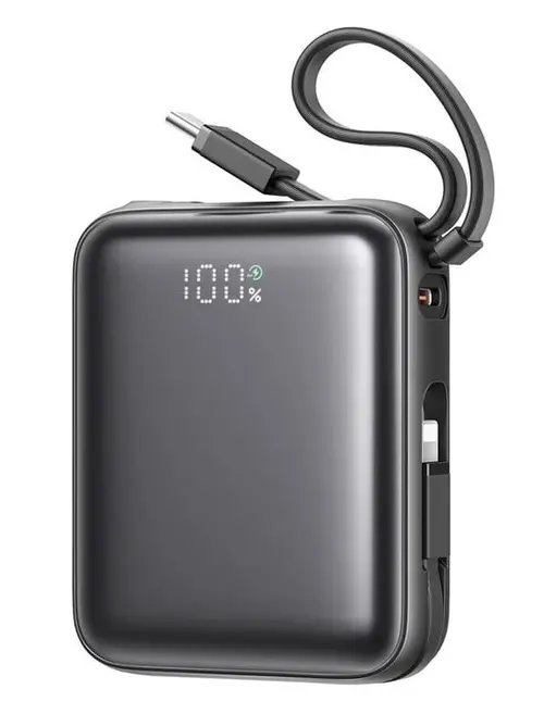 Baterie Externa Joyroom JR-PBF27, 10000mAh, 22.5W, PD, 1 x Lightning - 2 x USB-C, Neagra