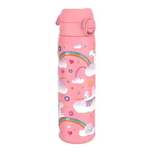 Sticla apa pentru copii Slim, inox, 600ml, Unicorn Rainbows - Ion8