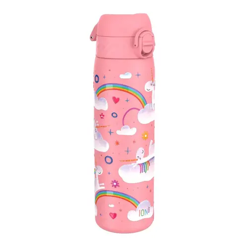 Sticla apa pentru copii Slim, inox, 600ml, Unicorn Rainbows - Ion8