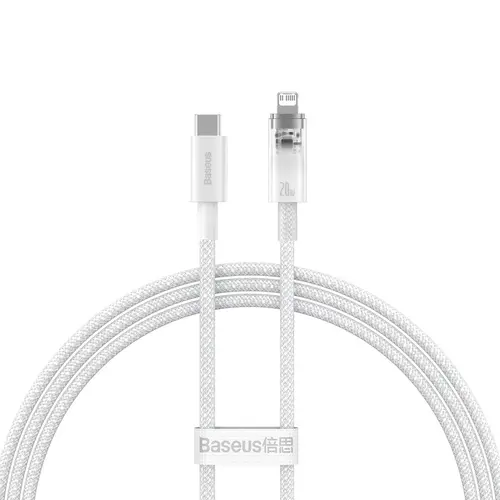 Cablu Date si Incarcare USB-C - Lightning Baseus Explorer, 20W, 1m, Alb CATS010202