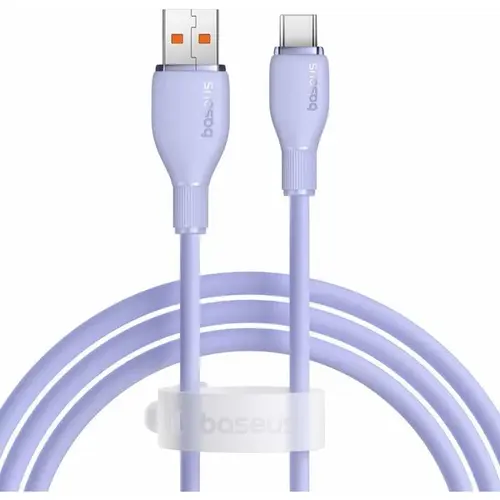 Cablu de date Baseus Pudding, Fast Charging, USB la USB Type-C 100W, 2m, Violet