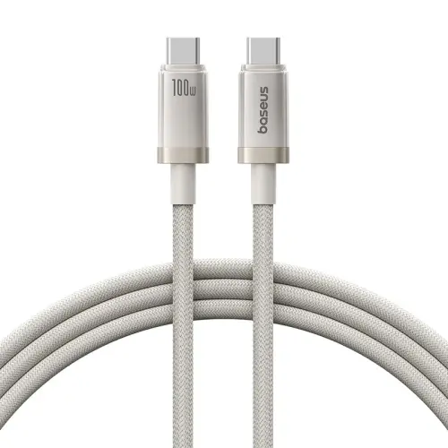 Cablu de date Baseus Titanium, USB Type-C  la USB Type-C 100W, braided, 1m