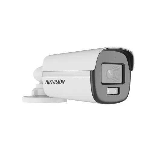 Camera supraveghere exterior ColorVu Hikvision DS-2CE12KF0T-LFS, 3K, Smart Hybrid cu LED alb si IR 40 m, 2.8 mm, microfon