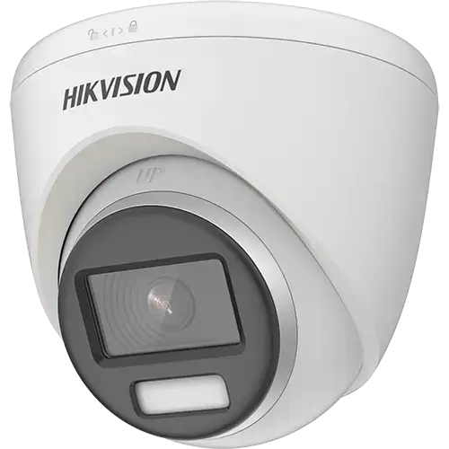 Camera de supraveghere exterior ColorVU, 4K, lentila 2.8mm, IR 40 metri, PoC, IP67, Hikvision DS-2CE72UF3T-E-2.8mm