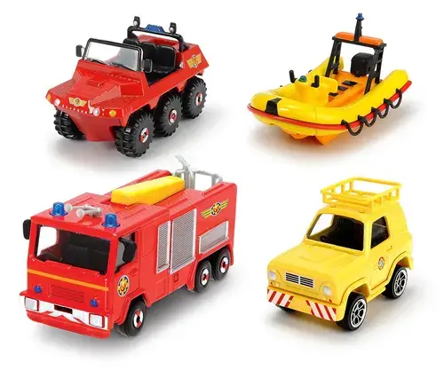 Set masinute Fireman Sam, 4 piese