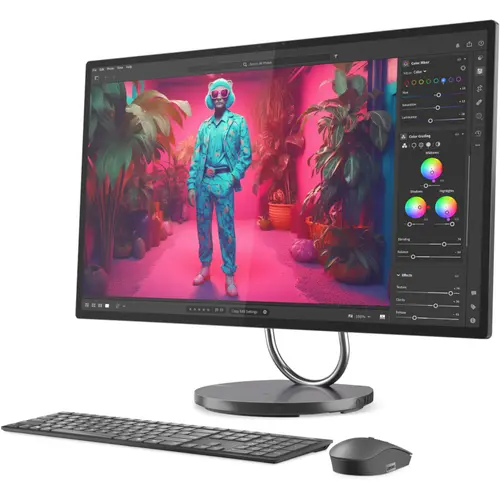 All In One PC Lenovo Yoga AIO 32ILL10, Procesor Intel® Core™ Ultra 7 258V 4.8GHz Meteor Lake, 31.5inch UHD IPS, 32GB RAM, 1TB SSD, nVidia GeForce RTX 4050 @6GB, Camera Web, Windows 11 Home
