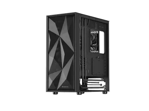 Carcasa Genesis DIAXID 605F, Middle Tower, tempered glass, Negru