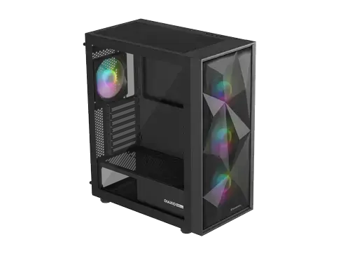 Carcasa GENESIS DIAXID 605 ARGB, Middle Tower, tempered glass, Negru