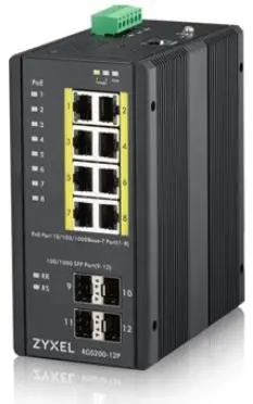 Switch ZyXEL RGS200-12P, Gigabit, 8 Porturi, PoE