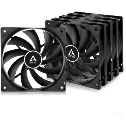 Set 5 ventilatoare Arctic F12 PWM, 230 - 1350 rpm, Negru