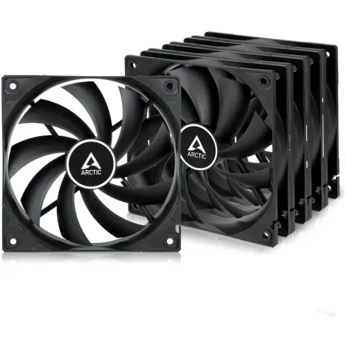 Set 5 ventilatoare Arctic F12 PWM, 230 - 1350 rpm, Negru