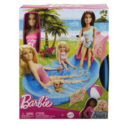 Papusa Mattel Barbie blonda cu piscina