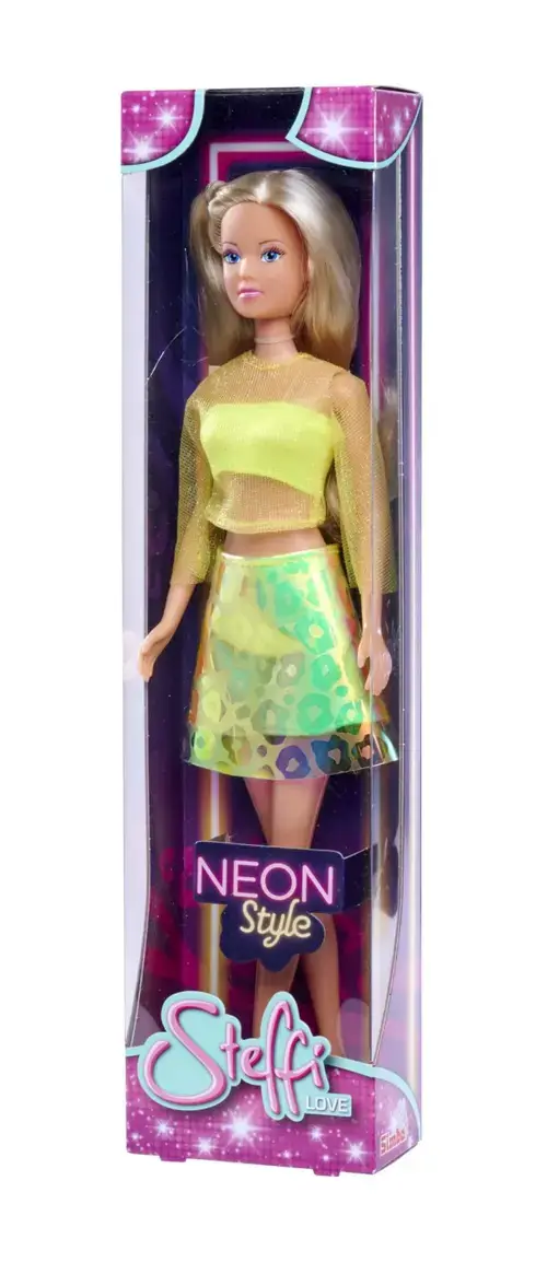 Papusa Steffi Love  Neon Style, 33cm, Galben