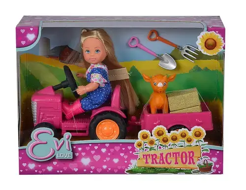 Papusa Steffi Love - Evi cu tractor, 12cm