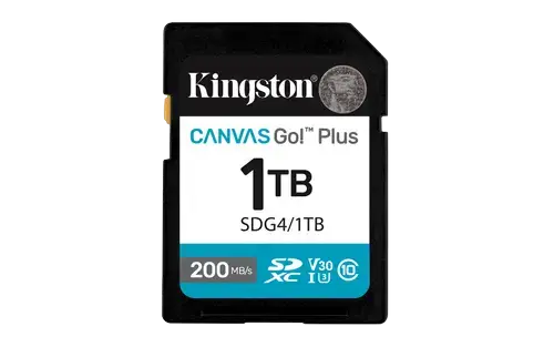 Card de memorie Kingston Canvas Go! Plus Gen 4, 1TB, SDXC, UHS-I U3, V30, Clasa 10