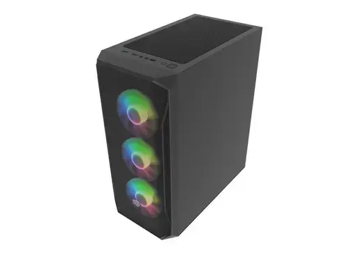 Carcasa Fury Shobo SH4F RGB, Mid Tower, Tempered glass, Negru