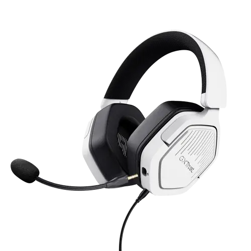 Casti cu microfon Trust GXT 492 Carus, Jack 3.5 mm, Alb
