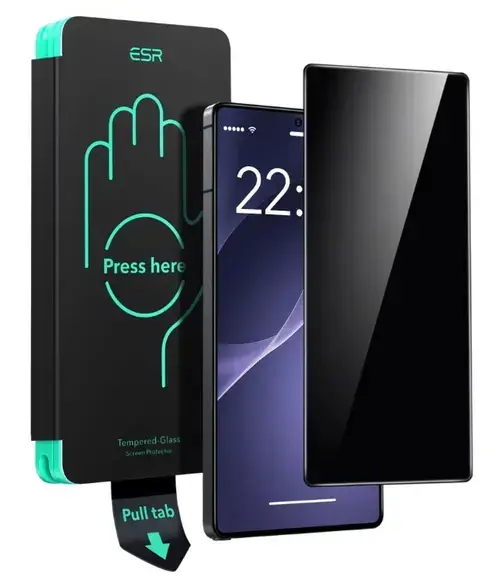 Folie de protectie Ecran Privacy ESR pentru Samsung Galaxy S25 Ultra S938, Sticla Securizata, Full Glue